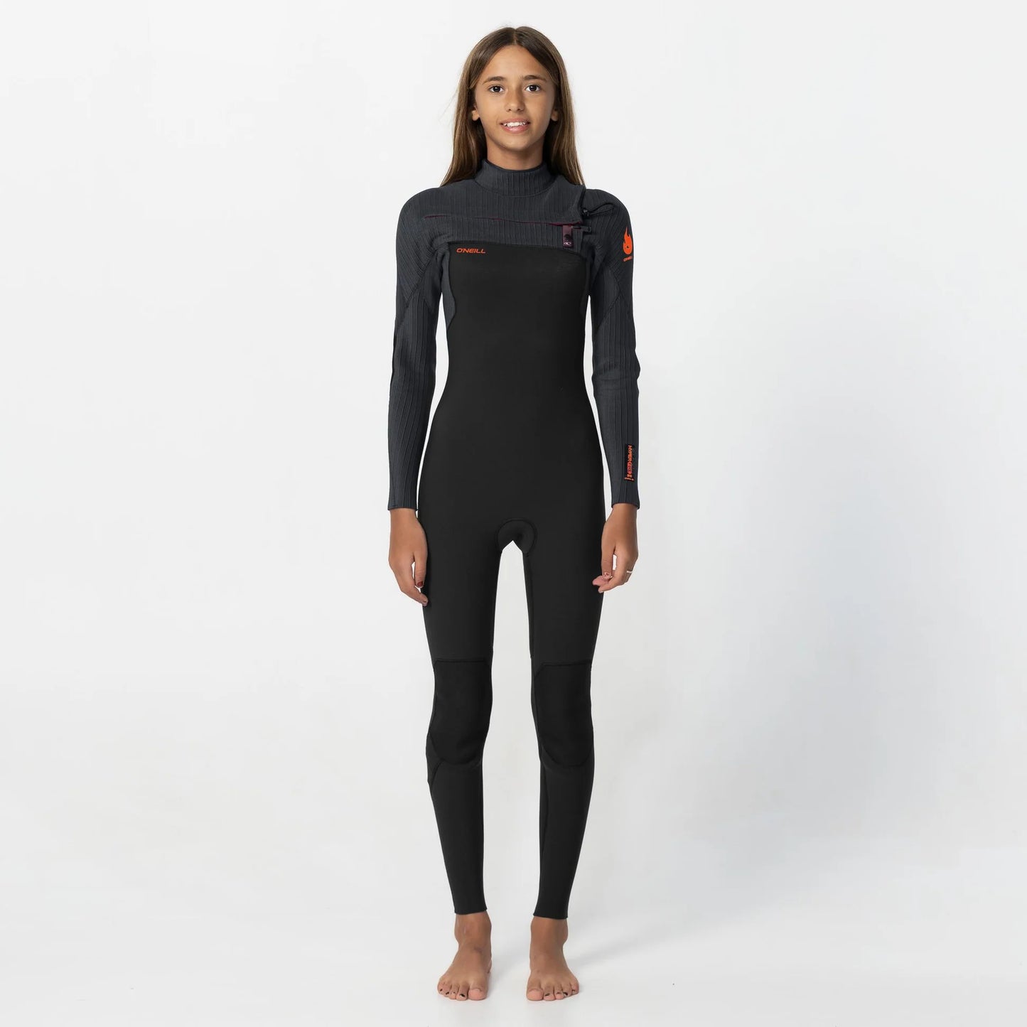 O'neill Kid's HyperFire 4/3mm Steamer Chest Zip Wetsuit - Black