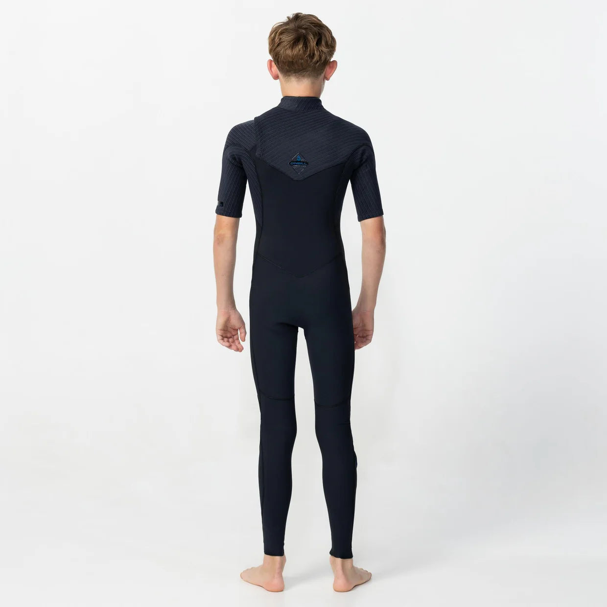 O'neill Boys HyperFreak Chest Zip Short Sleeve Steamer - Black