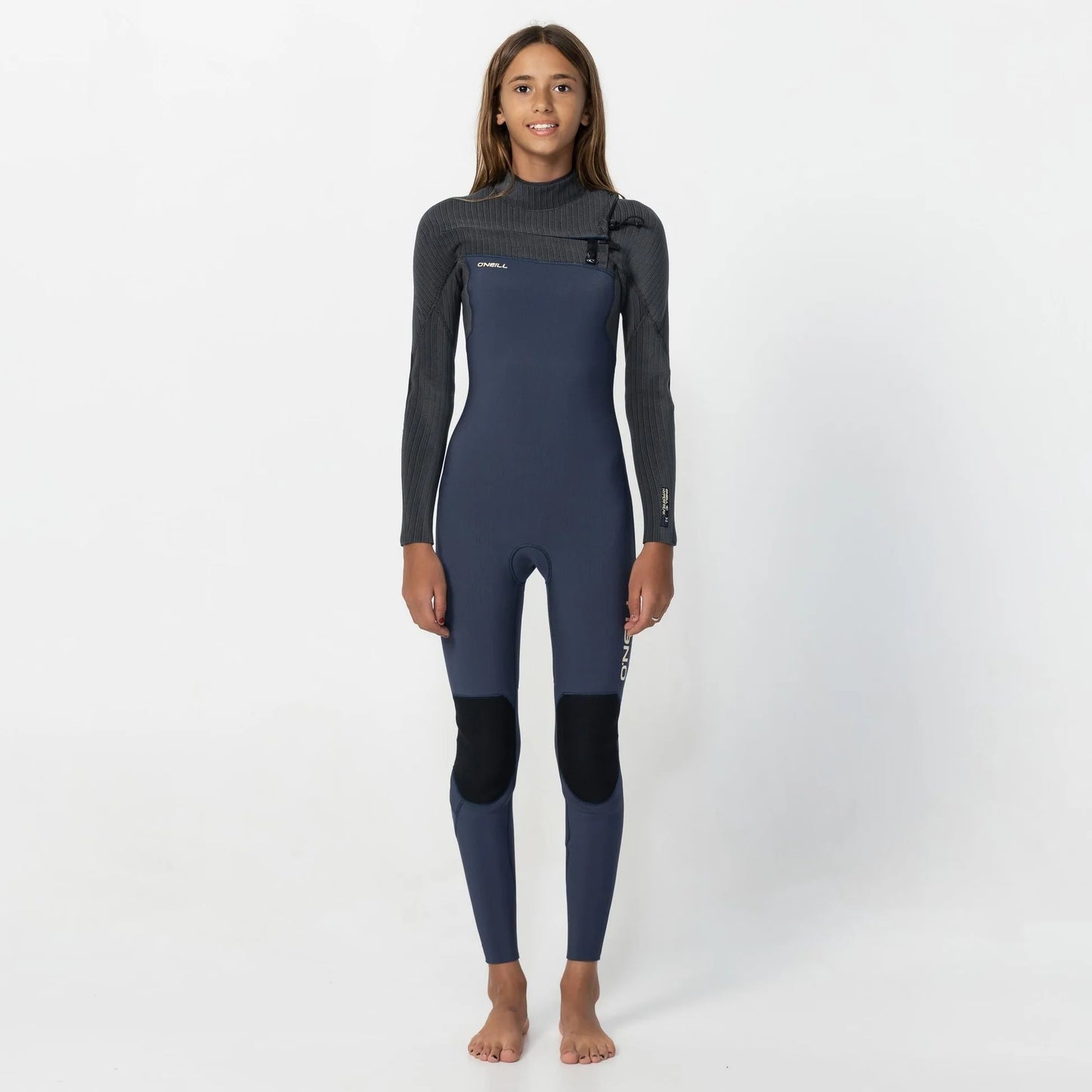 O'neill Kid's HyperFreak 3/2+ Steamer Chest Zip - Slate