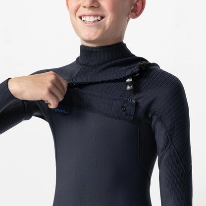 O'neill Kid's HyperFreak 4/3+ Steamer Chest Zip - Gunmetal