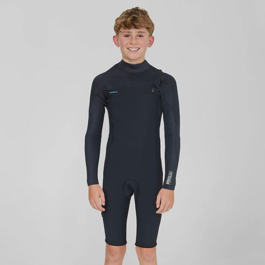Youth O'neill HyperX 2mm Long Sleeve Spring Suit Chest Zip - Black