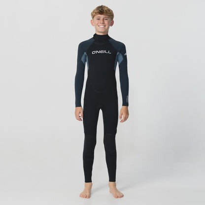 O'neill Kid's Reactor 3/2mm GBS Steamer Back Zip - Black/Blue