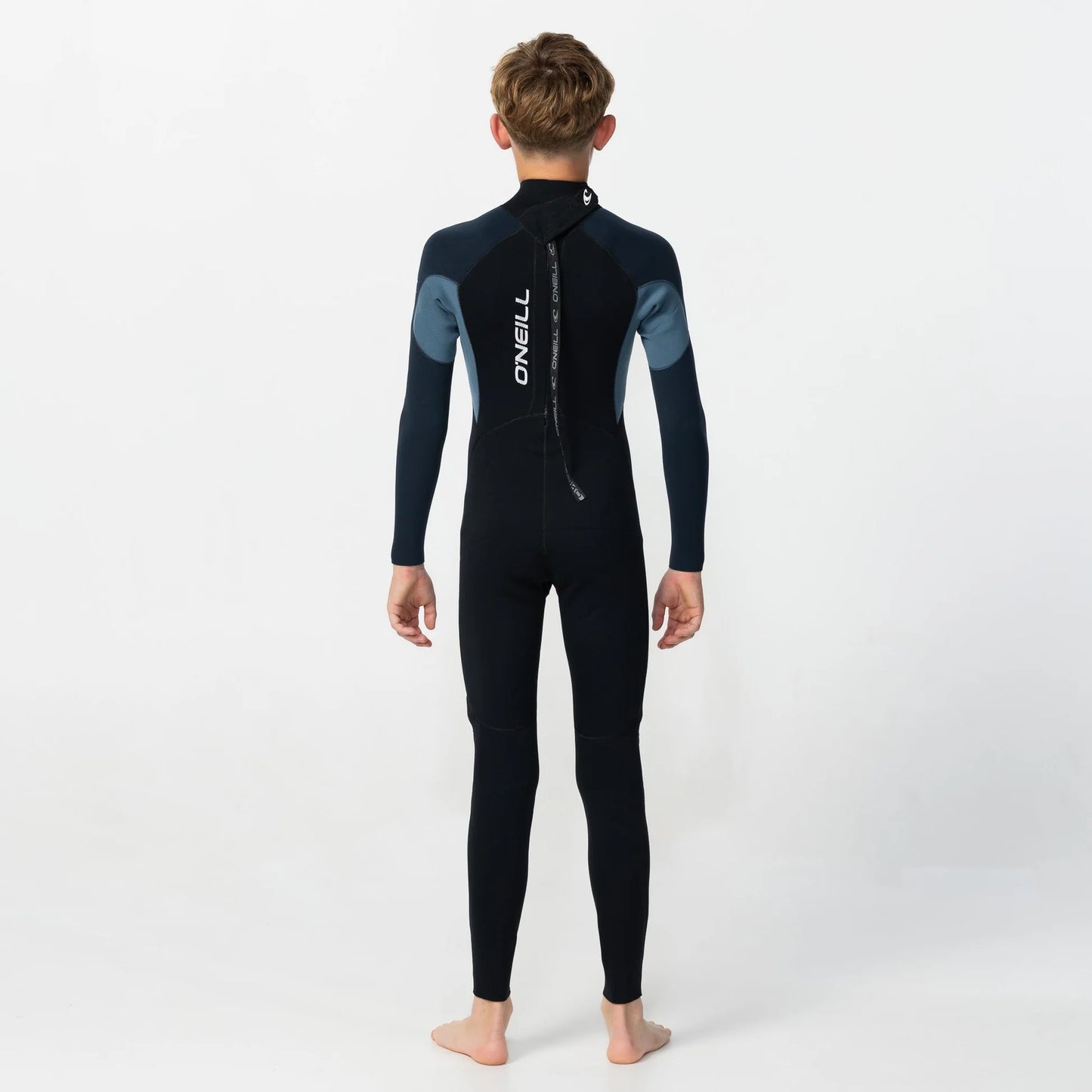 O'neill Kid's Reactor 3/2mm GBS Steamer Back Zip - Black/Blue