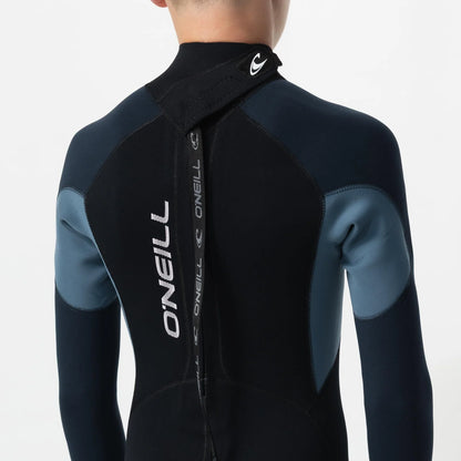 O'neill Kid's Reactor 3/2mm GBS Steamer Back Zip - Black/Blue