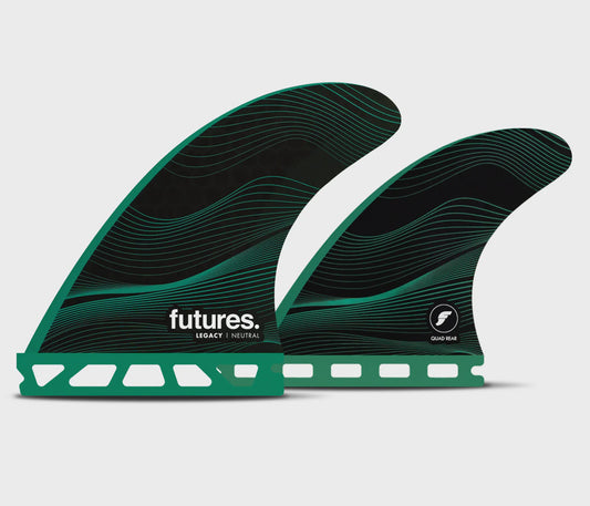 Futures F6 Honeycomb Quad Fin Set - Green