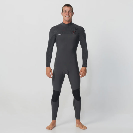 O'neill Men's HyperFire 3/2mm Steamer Chest Zip Wetsuit - Steel Grey