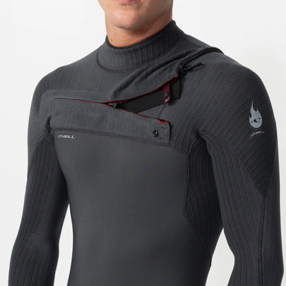 O'neill Men's HyperFire 3/2mm Steamer Chest Zip Wetsuit - Steel Grey