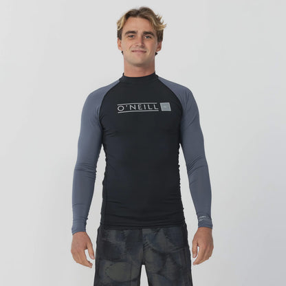O'neill Men's Reactor Block Long Sleeve Rash Vest - Orion Blue
