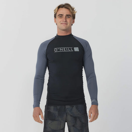 O'neill Men's Reactor Block Long Sleeve Rash Vest - Orion Blue