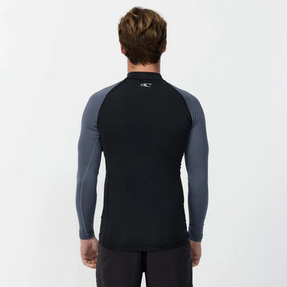 O'neill Men's Reactor Block Long Sleeve Rash Vest - Orion Blue