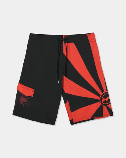 Billabong Mens A.I. Rising Sun Pro 22" Boardshort - Black Red