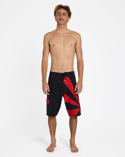 Billabong Mens A.I. Rising Sun Pro 22" Boardshort - Black Red