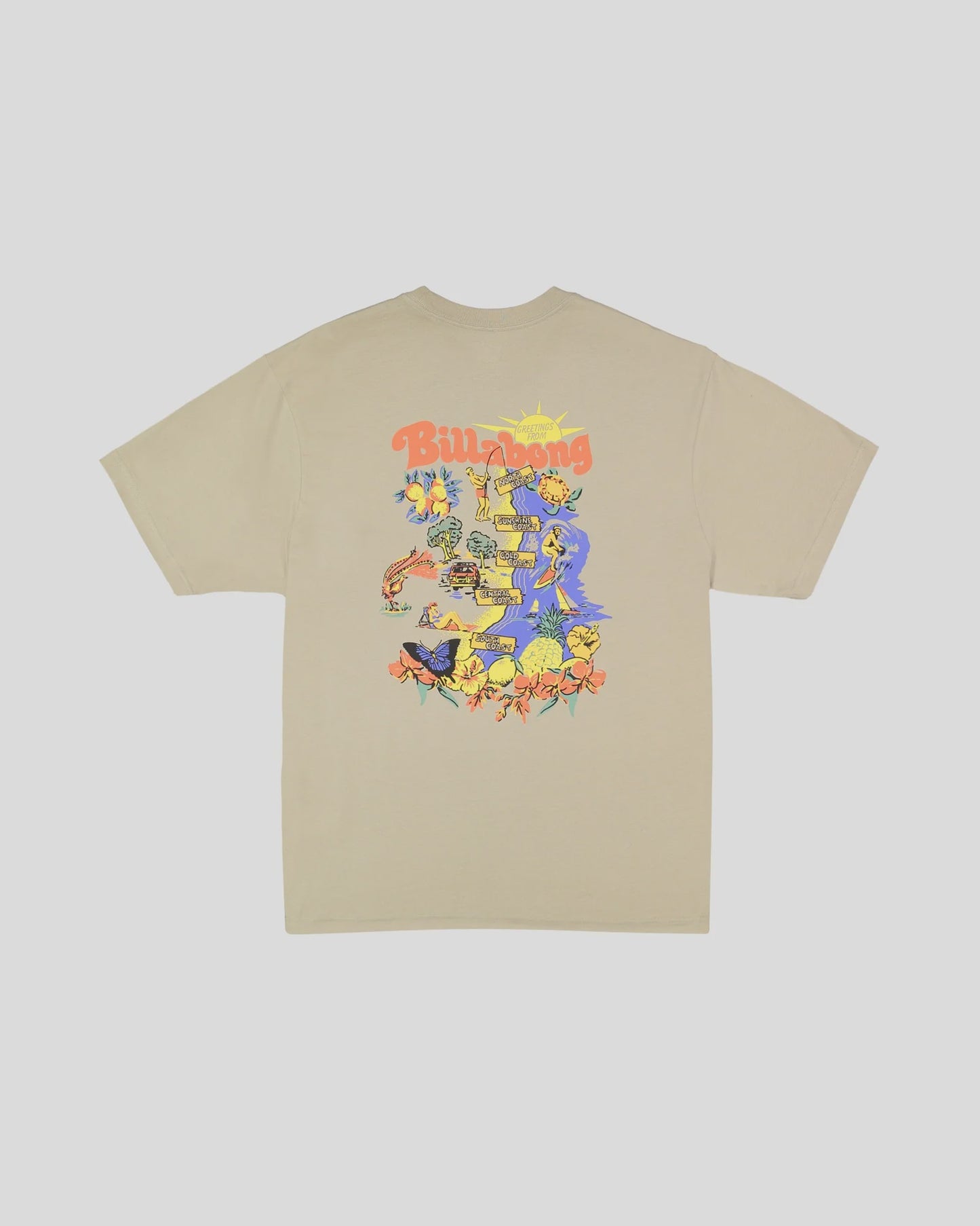 Billabong Mens Road Trip T-Shirt - Mushroom