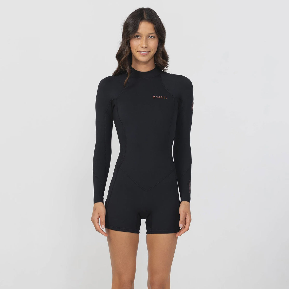 O'neill Women's Bahia GBS 2mm Long Sleeve Boyleg Back Zip Spring Suit - Black