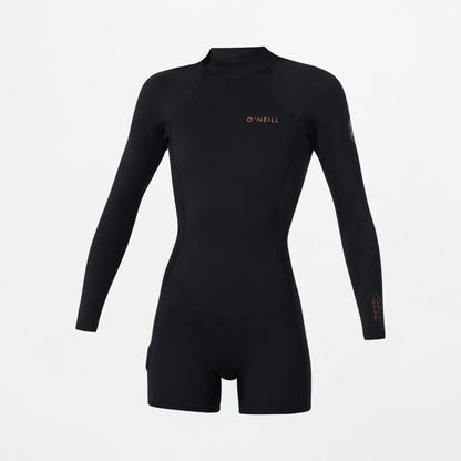 O'neill Women's Bahia GBS 2mm Long Sleeve Boyleg Back Zip Spring Suit - Black