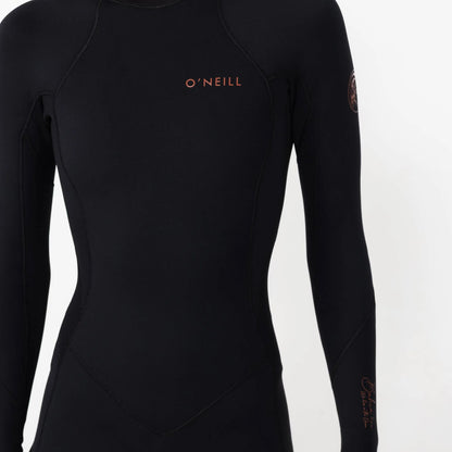 O'neill Women's Bahia GBS 2mm Long Sleeve Boyleg Back Zip Spring Suit - Black