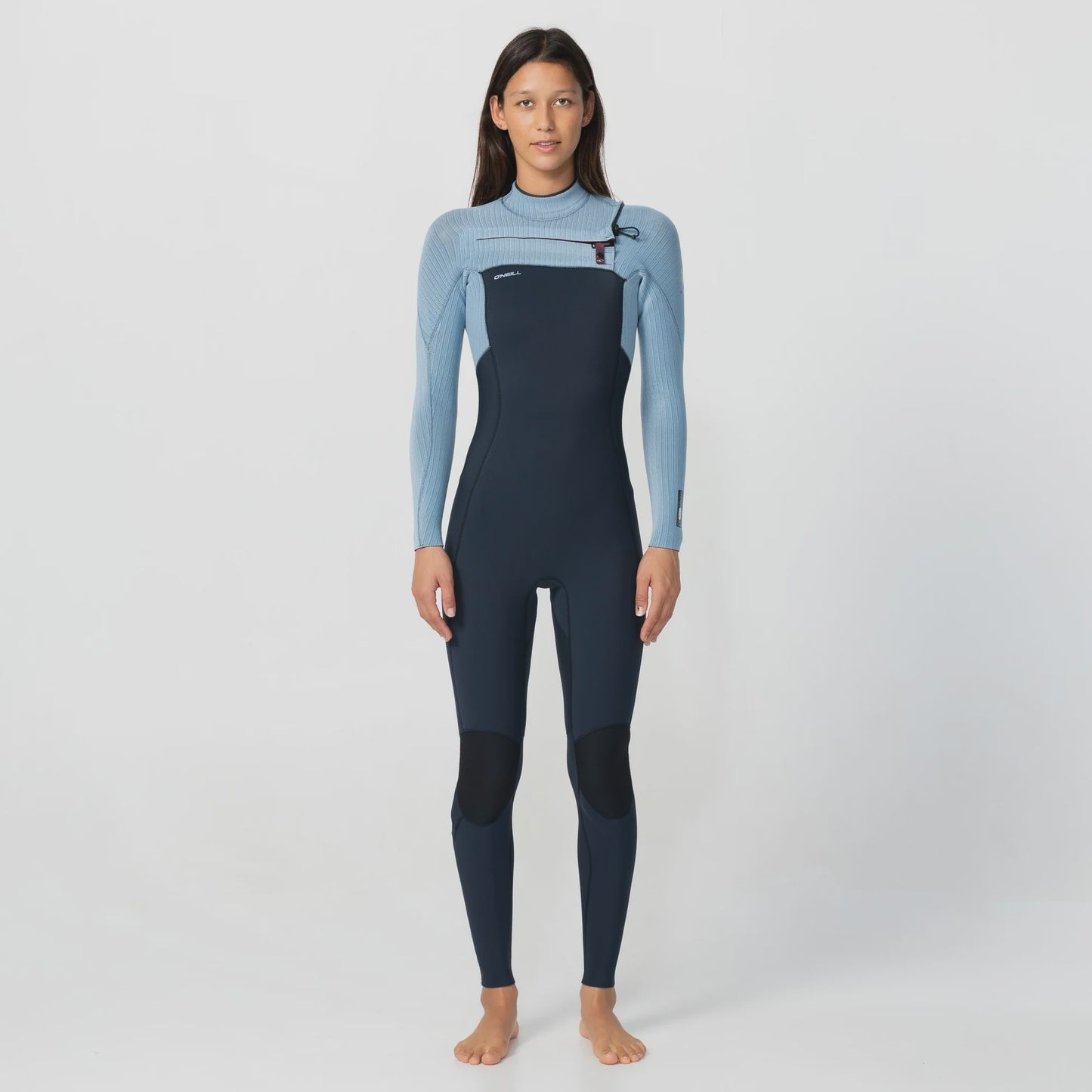 O'neill Women's HyperFire 3/2mm Steamer Chest Zip - Faded Denim