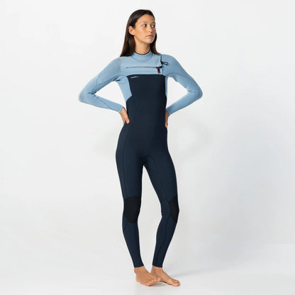 O'neill Women's HyperFire 3/2mm Steamer Chest Zip - Faded Denim