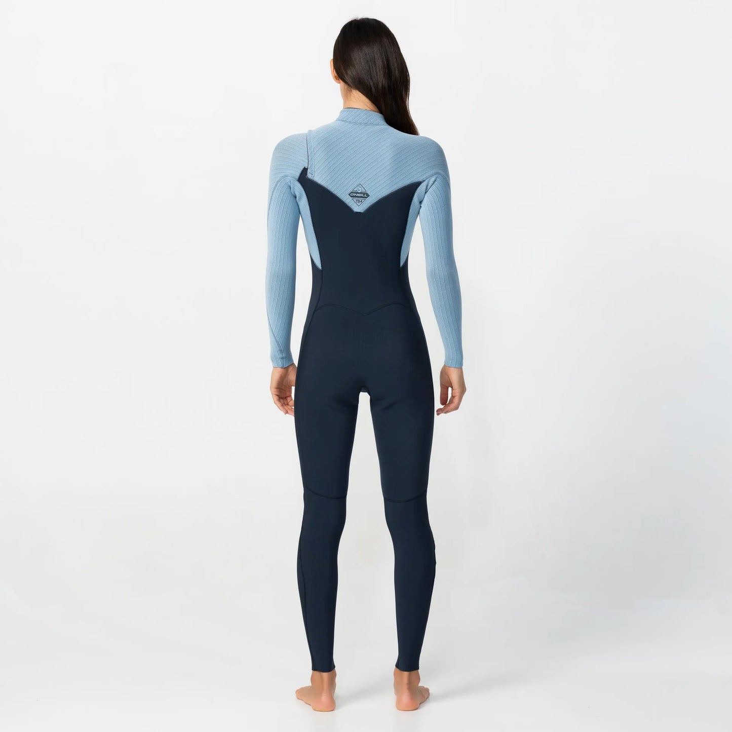 O'neill Women's HyperFire 3/2mm Steamer Chest Zip - Faded Denim