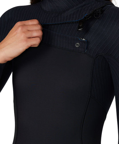 Women's Hyperfreak 3/2mm Chest Zip Steamer Wetsuit - Black